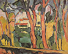 Landscape with Red Trees c1906 - Maurice de Vlaminck reproduction oil painting