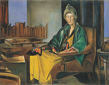 Edith Sitwell c1923 - Percy Wyndham Lewis reproduction oil painting