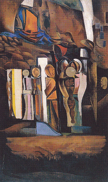 One of the Stations of the Dead 1933 - Percy Wyndham Lewis reproduction oil painting