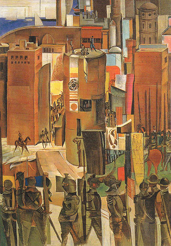 The Surrender of Barcelona c1936 - Percy Wyndham Lewis reproduction oil painting