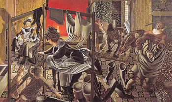 The Marriage at Cana A Servant in the Kitchen Announcing the Miracle c1952 - Stanley Spencer reproduction oil painting