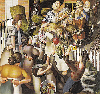 The Dustman or the Lovers 1934 - Stanley Spencer reproduction oil painting