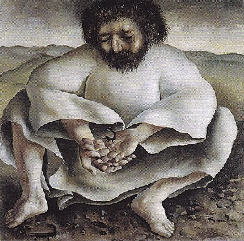 Christ in the Wilderness The Scorpion 1939 - Stanley Spencer reproduction oil painting