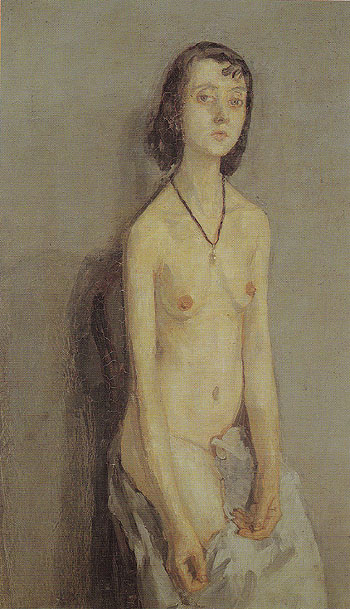 Nude Girl c1909 - John Gwen reproduction oil painting