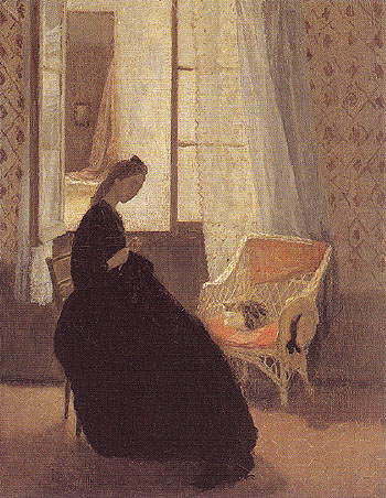 La Chambre sur la Cour c1907 - John Gwen reproduction oil painting