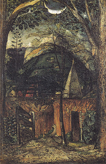 A Hilly Scene c1826 - Samuel Palmer reproduction oil painting