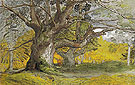 Oak Trees Lullingstone Park 1828 - Samuel Palmer reproduction oil painting