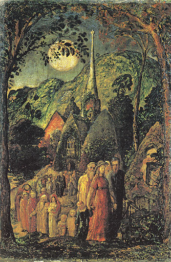 Coming from Evening Church 1830 - Samuel Palmer reproduction oil painting