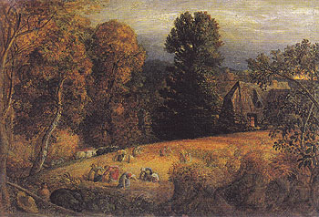 The Gleaning Field c1833 - Samuel Palmer reproduction oil painting