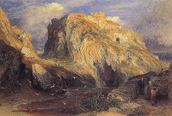 Tintagel Castle Approaching Rain 1848 - Samuel Palmer reproduction oil painting