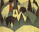 Nature Symbolized No 3 Steeple and Trees c1911 - Arthur Dove