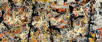 Blue Poles Right Detail - Jackson Pollock reproduction oil painting