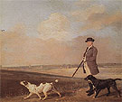 Sir John Nelthorpe 6th Baronet out Shooting with his Dogs in Barton Fields Lincolnshire 1776 - George Stubbs reproduction oil painting