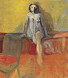 Figure on Red Couch 1957 - Elmer Bischoff
