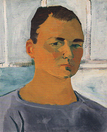 Self Portrait c1955 - Elmer Bischoff reproduction oil painting
