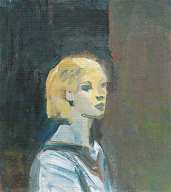 Girl with Blue Blouse 1959 - Elmer Bischoff reproduction oil painting