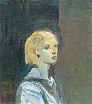 Girl with Blue Blouse 1959 - Elmer Bischoff reproduction oil painting