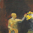 Woman with Yellow Flowers 1958 - Elmer Bischoff reproduction oil painting