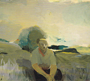 Figure in Landscape c1957 - Elmer Bischoff reproduction oil painting