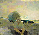 Figure in Landscape c1957 - Elmer Bischoff reproduction oil painting