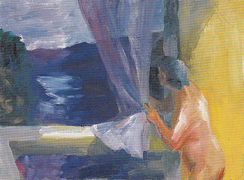 Lavender Curtain 1962 - Elmer Bischoff reproduction oil painting