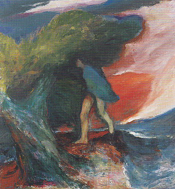 Figure with Tree 1972 - Elmer Bischoff reproduction oil painting