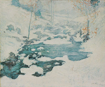 Icebound c1889 - John Henry Twachtman reproduction oil painting