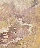 Hemlock Pool c1900 - John Henry Twachtman reproduction oil painting