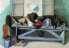 First Flea Market Collection in the Studio 1978 - Jean Helion reproduction oil painting