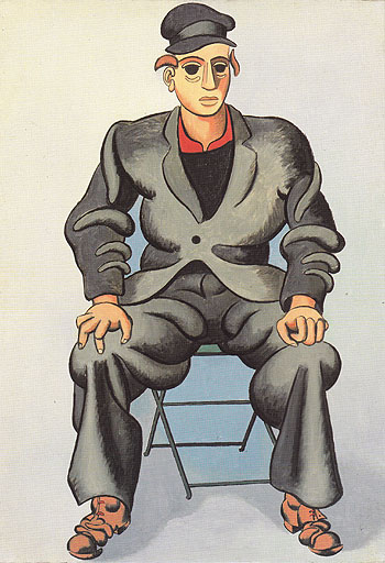 Man Seated 1947 - Jean Helion reproduction oil painting