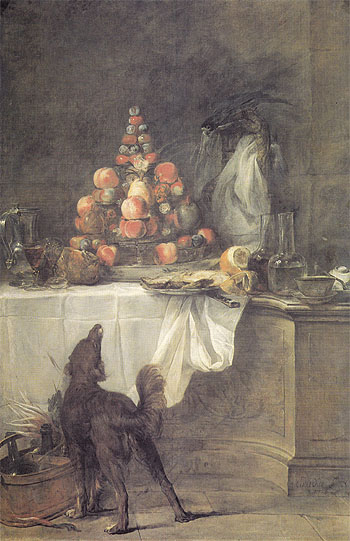 The Buffet 1728 - Jean Simeon Chardin reproduction oil painting