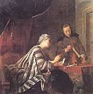 Lady Sealing Letter 1733 - Jean Simeon Chardin reproduction oil painting
