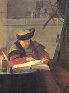 Portrait of the Painter Joseph Aved 1734 - Jean Simeon Chardin reproduction oil painting