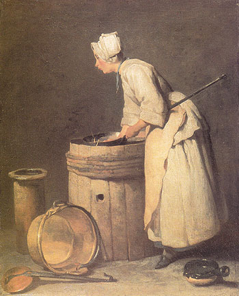 The Scullery Maid 1738 - Jean Simeon Chardin reproduction oil painting