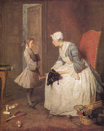 The Governess 1738 - Jean Simeon Chardin reproduction oil painting