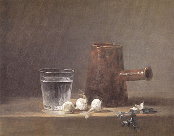 Glass of Water and a Coffee Pot 1760 - Jean Simeon Chardin reproduction oil painting