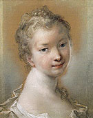 Portrait of a Young Girl 1708 - Rosalba Carriera reproduction oil painting