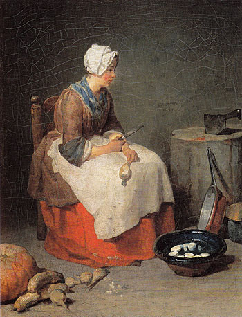 The Kitchen Maid 1738 - Jean Simeon Chardin reproduction oil painting