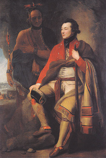 Colonel Guy Johnson and Captain David Hill 1776 - Benjamin West reproduction oil painting