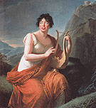 Portrait of Madame de Stael as Corinne on Cape Misenum 1809 - Elisabeth Vigee Le Brun