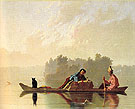 Fur Traders Descending the Missouri 1845 - George Caleb Bingham reproduction oil painting