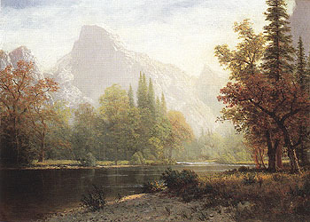 Half Dome Yosemite 1864 - Albert Bierstadt reproduction oil painting