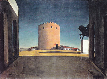 The Red Tower 1913 - Giorgio de Chirico reproduction oil painting