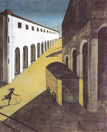 The Mystery and Melancholy of a Street 1914 - Giorgio de Chirico reproduction oil painting