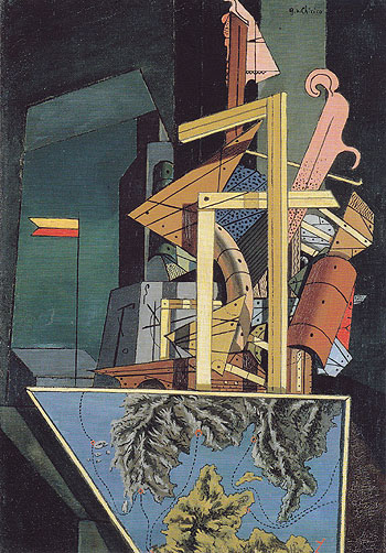 The Melancholy of Departure 1916 - Giorgio de Chirico reproduction oil painting