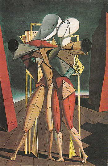 Hector and Andromache 1917 - Giorgio de Chirico reproduction oil painting