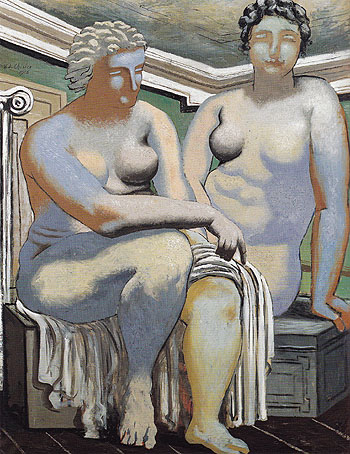 Two Seated Nudes 1926 - Giorgio de Chirico reproduction oil painting