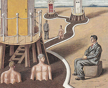 The Mysterious Baths II c1936 - Giorgio de Chirico reproduction oil painting