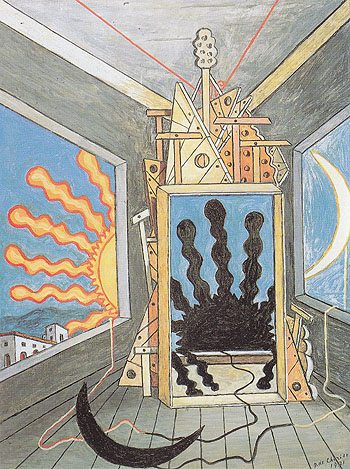 Metaphysical Interior with Extinguished Sun 1971 - Giorgio de Chirico reproduction oil painting