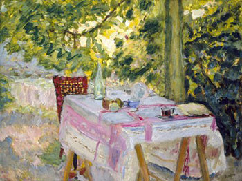 Table Set in a Garden 1908 - Pierre Bonnard reproduction oil painting